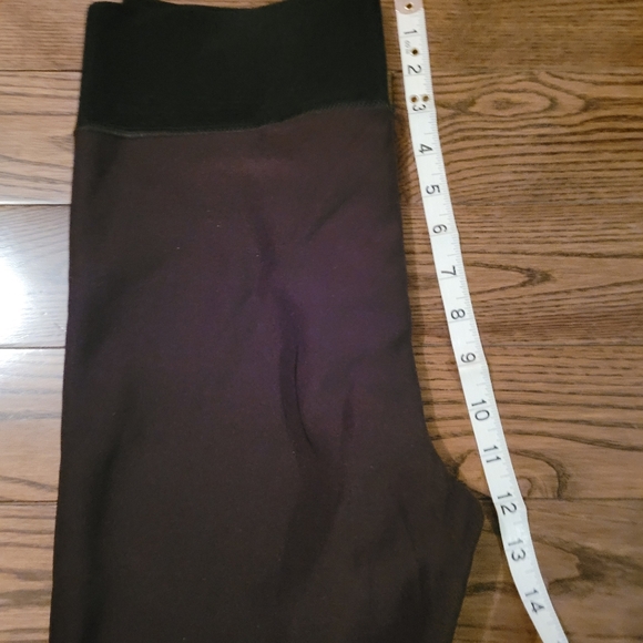 FLEECE LINED BrownLeggings w wide elastic waist band. NWOT, Excellent condition. - Picture 4 of 9